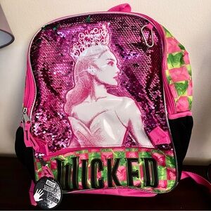 Wicked Galinda Sequin Accessory Innovation Regular Size Backpack: NWT